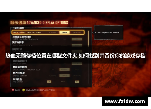 热血无赖存档位置在哪些文件夹 如何找到并备份你的游戏存档